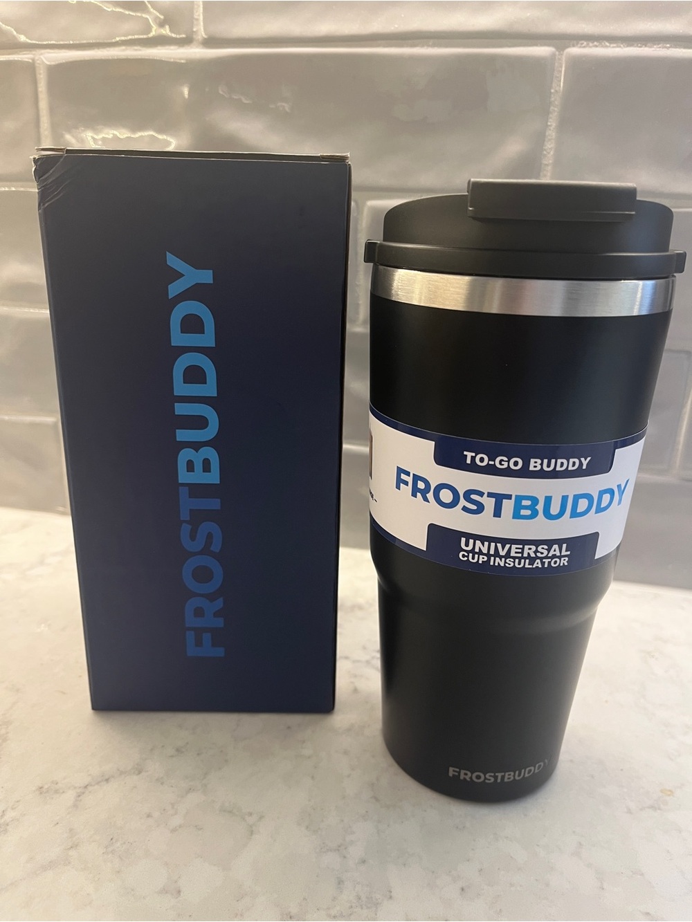 Frost Buddy To-Go Buddy Universal Cup Insulator Black 32oz NEW IN BOX